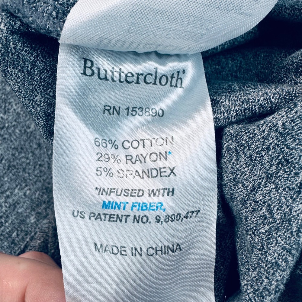 Buttercloth Men's 2XL Heather Grey Icy Cotton Rayon Blend T-Shirt Mint Infused - Picture 6 of 9